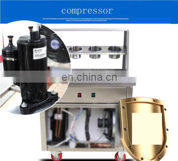Hot sale fried ice cream machine/instant ice cream rolls machine single square pan