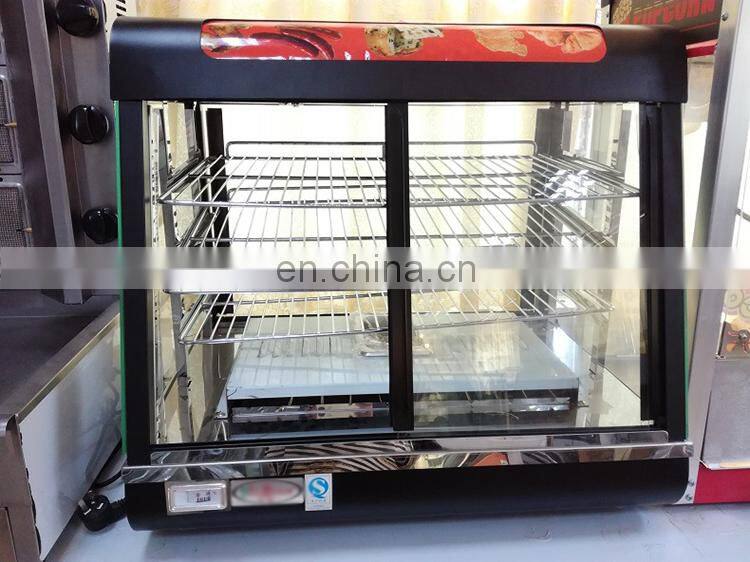 Curved Glass Warming Showcase Cooked Cabinet Cooked Food Preservation Tank Thermal Container Cooking Tools