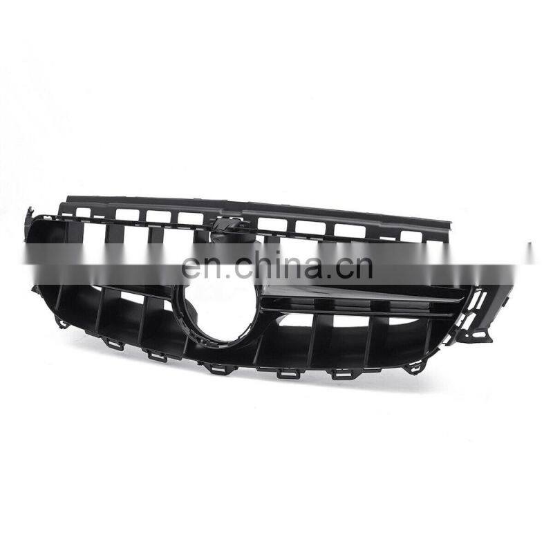 W/ Camera AMG C63S Style Grill Grille Black 16-19 For Mercedes-Benz W213 S213
