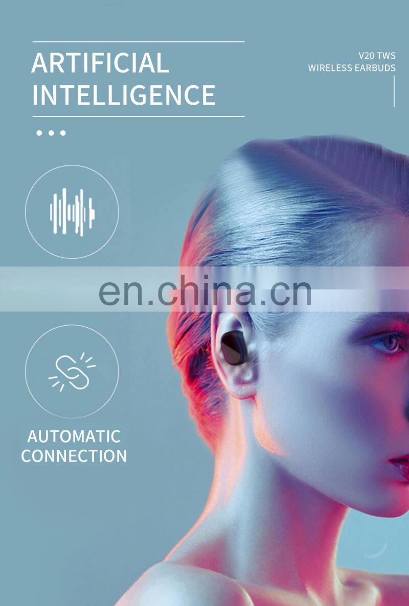 Handsfree TWS True Wireless Deep Bass Sports Earbuds Game Headset Hifi Sound Music Headphone Bluetooth 5.0 Earphone