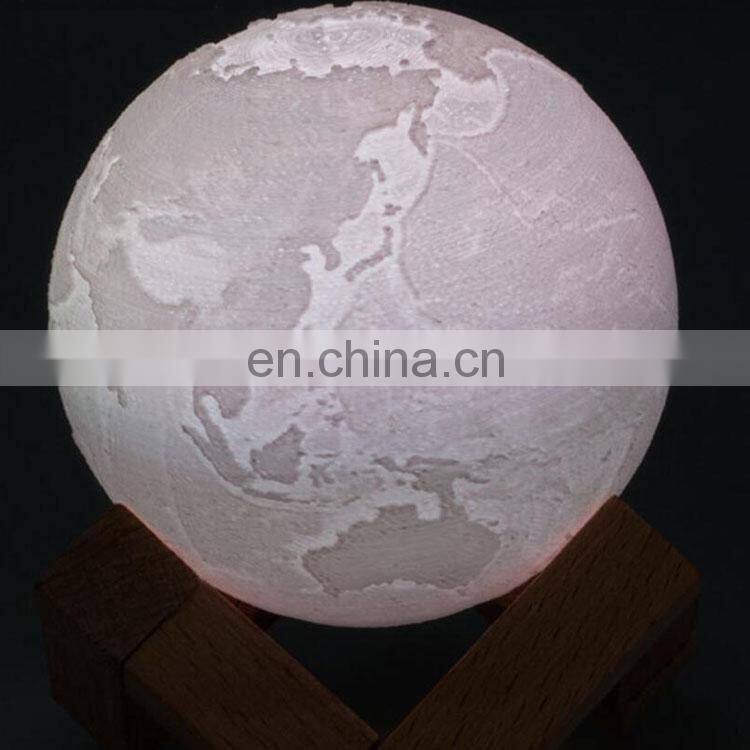 3D Printed plastic 16 Colors cordless RGB sensor motion LED Lunar Moon lamp