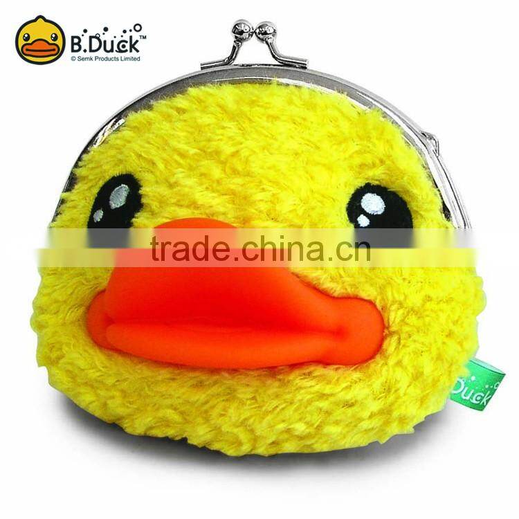 B.Duck cute bead canvas coin purse animal shaped leather coin purse