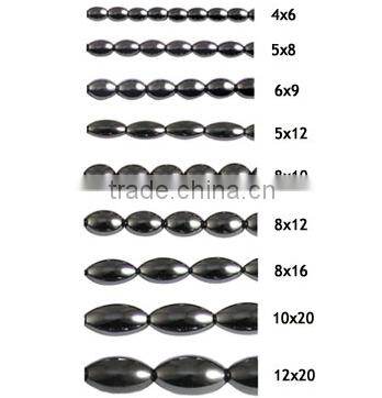 Hematite 8mm drum beads for jewelry