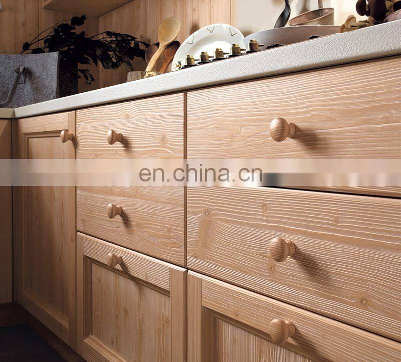 Modern Custom Solid Wood Kitchen Cabinet PVC Furniture Set for Modular House
