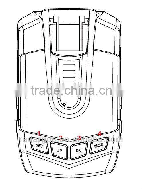 radar detector with car dvr camera GPS-368 full X/K/KA/KU Band Radar Detector original Conqueror