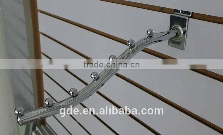 7 beads metal chrome store faceout display hook for slatwall
