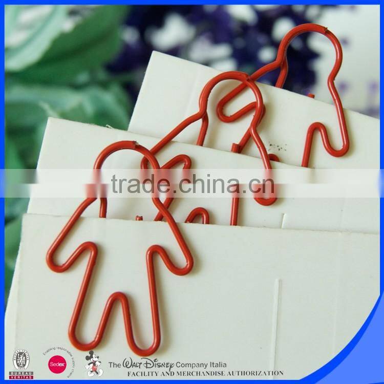 Without mould customized children shape paper clip boy shape