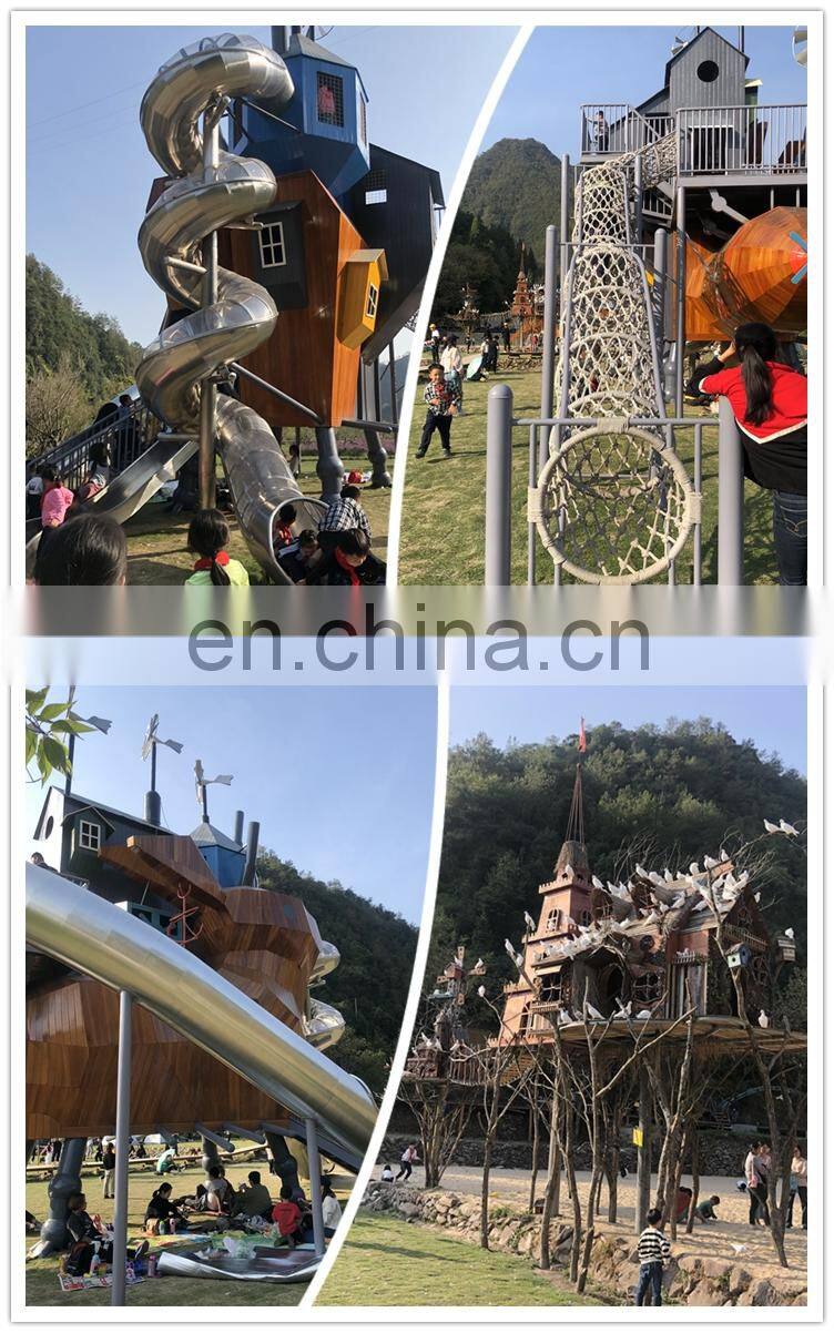 playground outdoor equipment playground stainless steel slides customized outdoor playground