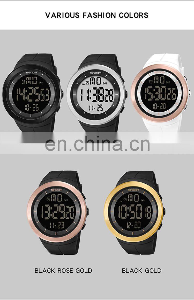 Sanda 6007 Sports Men LED Electronic Watch Chrono Alarm Waterproof Functional Digital Wristwatch