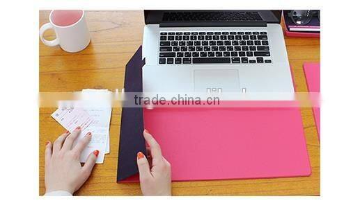 high quality genuine leather rectangle shape desk pad mouse pad place mat
