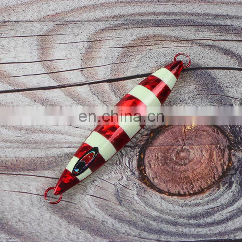 JOHNCOO 60G 80G 100G Jigging Lure Lead Jig Mental Luminous Lure Fishing