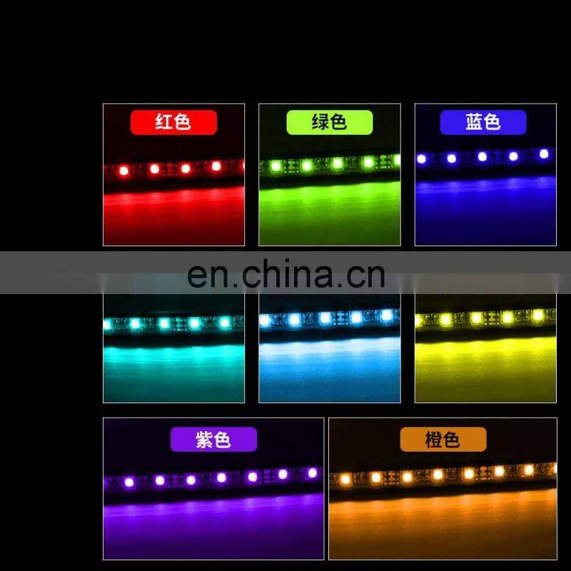 RGB LED car light strip, LED atmosphere lamps, 12V remote control car interior light
