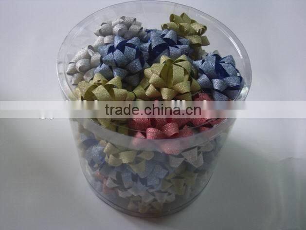 Glitter Star Bow with Glitter Lace Edges, Gift Bow for Gift Decoration