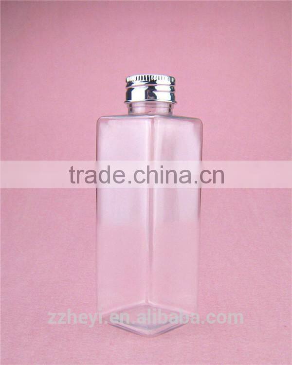 5oz 150ml clear plastic square pet bottle empty for cosmetic packaging