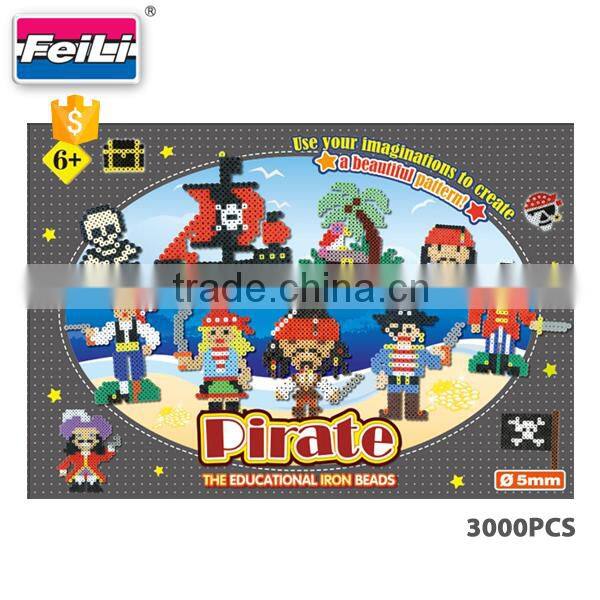factory wholesale DIY educational toys for kids pirate fuse perler beads