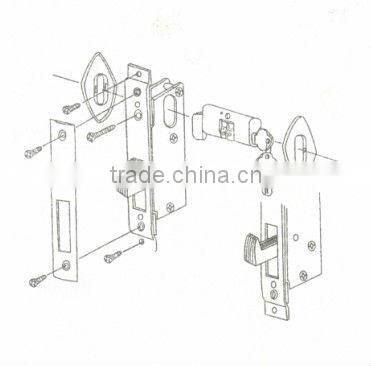 High quality aluminium door lock 41054