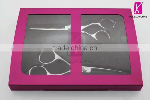 Hair cutting scissor set/Gift set/hair scissor/(Purple)