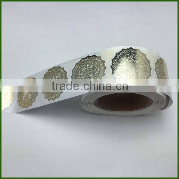 High Quality Silver BOPP Stickers Beautiful Pattern Label Stickers