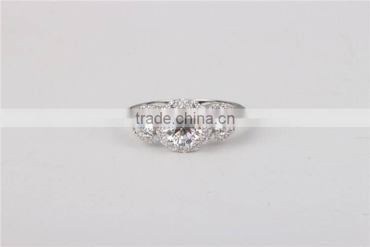 Top quality solid jewellry factory price ring 14K gold AAAAA CZ ring wedding band ring fashion jewelry