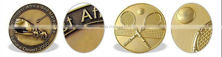 2015 newest die casting gold silver plated 3D gold eagle replica coins