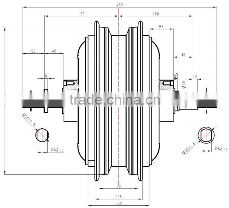 QS 13inch 273 Dual Stator 2X50H Extra/V3 Type Spoke Hub Motor