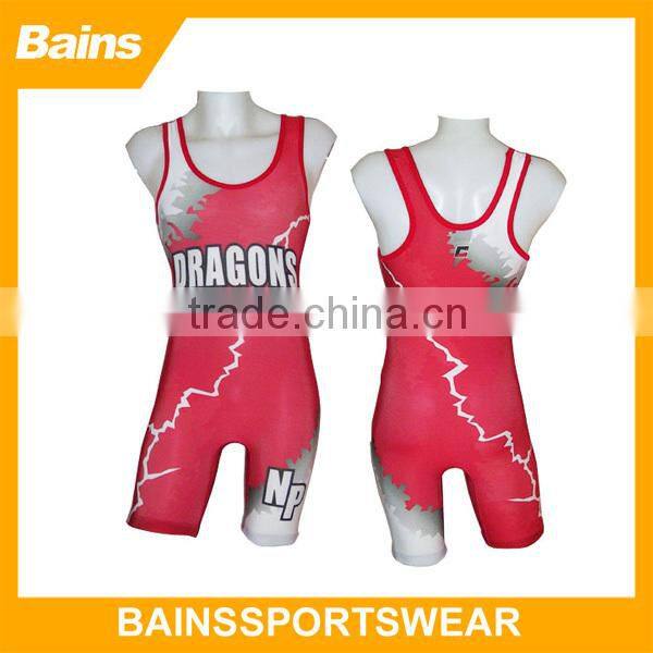Lycra fabric china wrestling singlets for men&custom professional wrestling singlets for men
