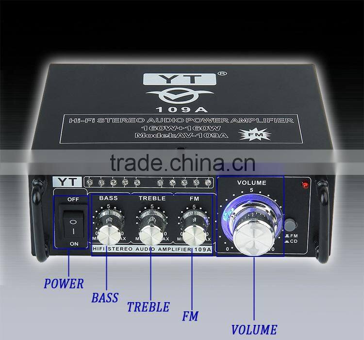 Audio active subwoofer amplifier YT-109A with Soft antenna