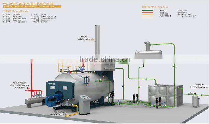 Condensing gas fired hot water boiler