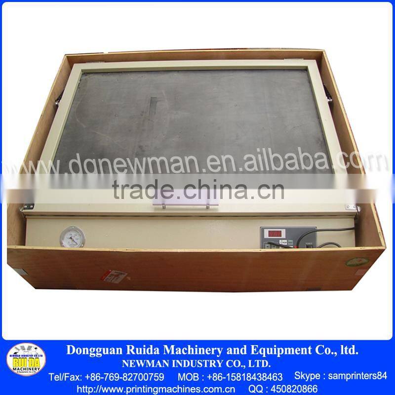 Desktop digital timer silk and pad printing uv vacuum expousure unit with 10 tubes