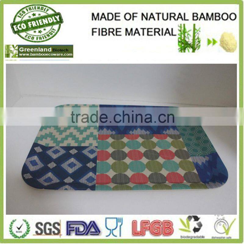 restaurant tray bamboo fibre eco-friendly sushi tray for homeware, bamboo food holder tray