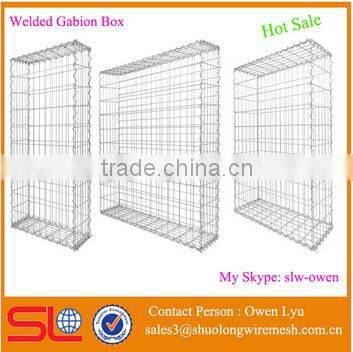 Square Hole Galvanized Welded Type Gabion Box (ISO Factory)