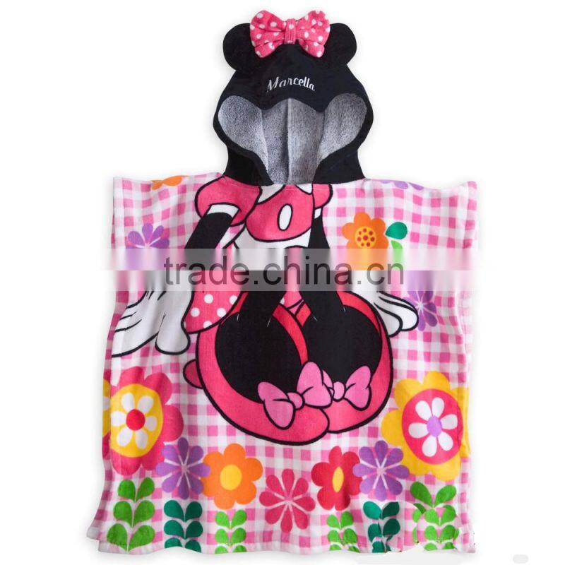 100% Painting Cotton Hooded Beach Towel