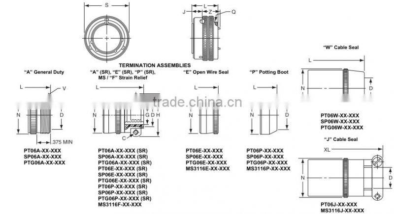 M3116F10-6S straight plug connector