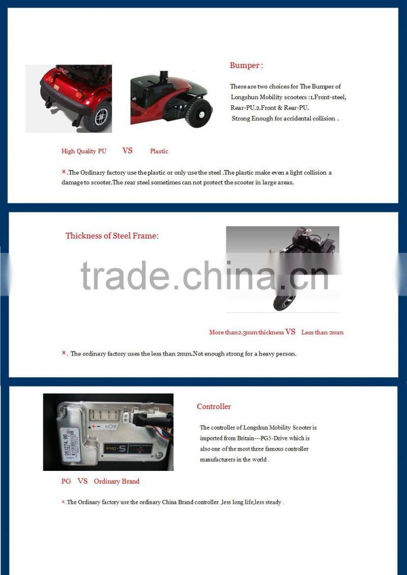 Large Size Electric Scooter with Canopy for Outdoor Use