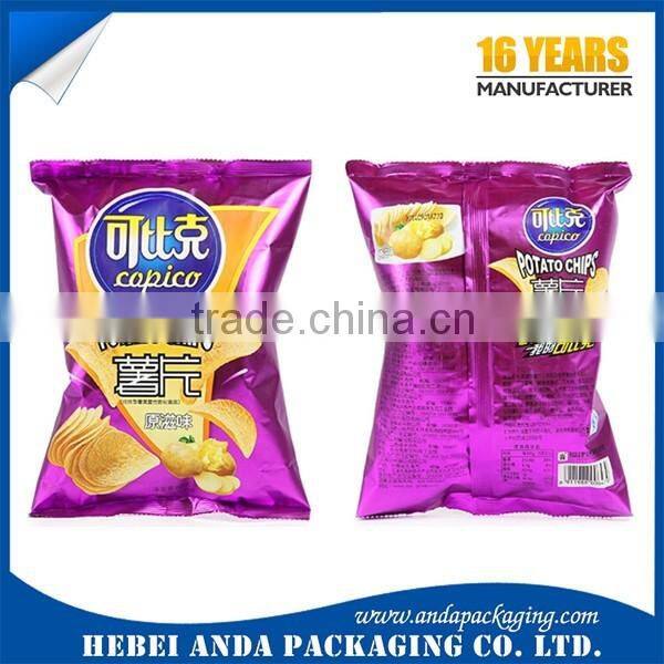 flexible packaging potato chips packaging material/potato chips packaging bag/snack plastic film roll