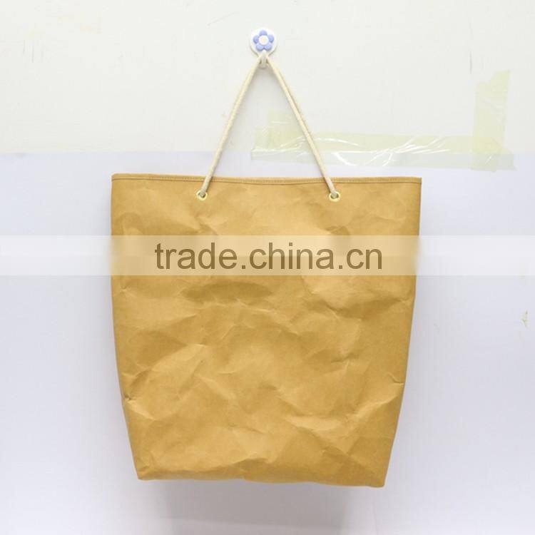 2016 China Eco Kraft Paper bag fashion Tote Bag Foldable Shopping Bag with Multi-function