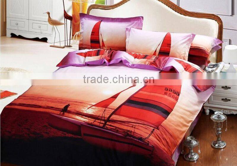 100% Cotton Reactive Printed 3D Bed Cover Set