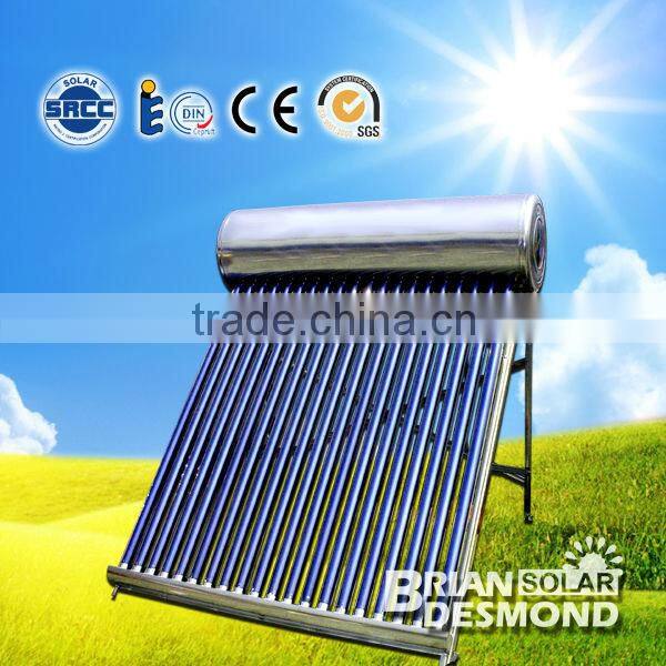Africa and Mexica compact pressurized solar water heater supplier