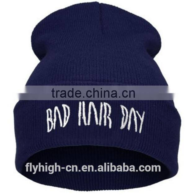Girls Beanie Promotional Winter Embroidered Knit Hat