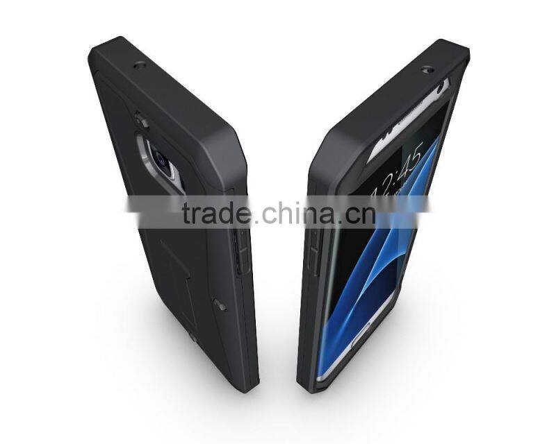 PremiumTank Style case Combo PC+TPU Kickstand Mobile back cover case For samsung S7 Edge with screen protector