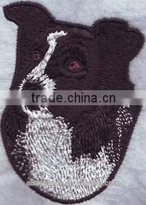 2016 Dogs logo custom Iron-on personalized embroidery patch,customized self-adhesive embroidery patch