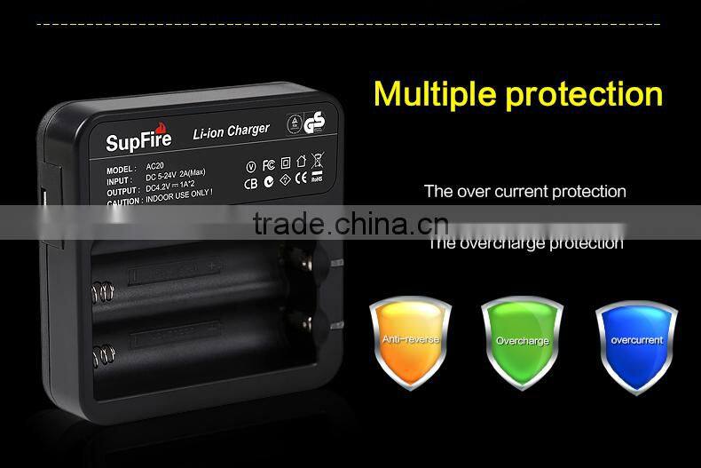 SupFire Intelligent double 18650 battery charger