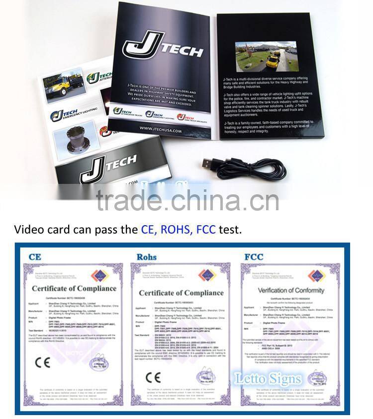 Custom business Video Brochure Presentation Card