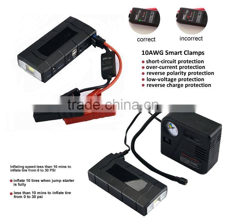 SUNPOW 13,600mAh super power bank portable 12V gasoline and diesel Li-polymer car jump starter booster