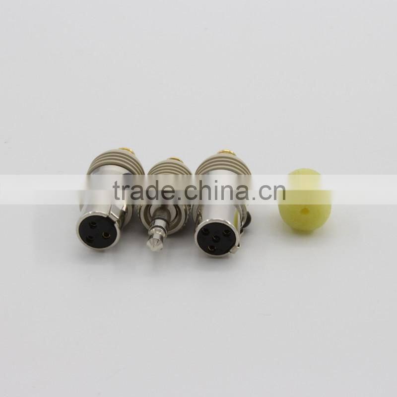 Adjustable skin color headset microphone for wireless microphone system with AKG, Shure and Sennhei. connectors into box