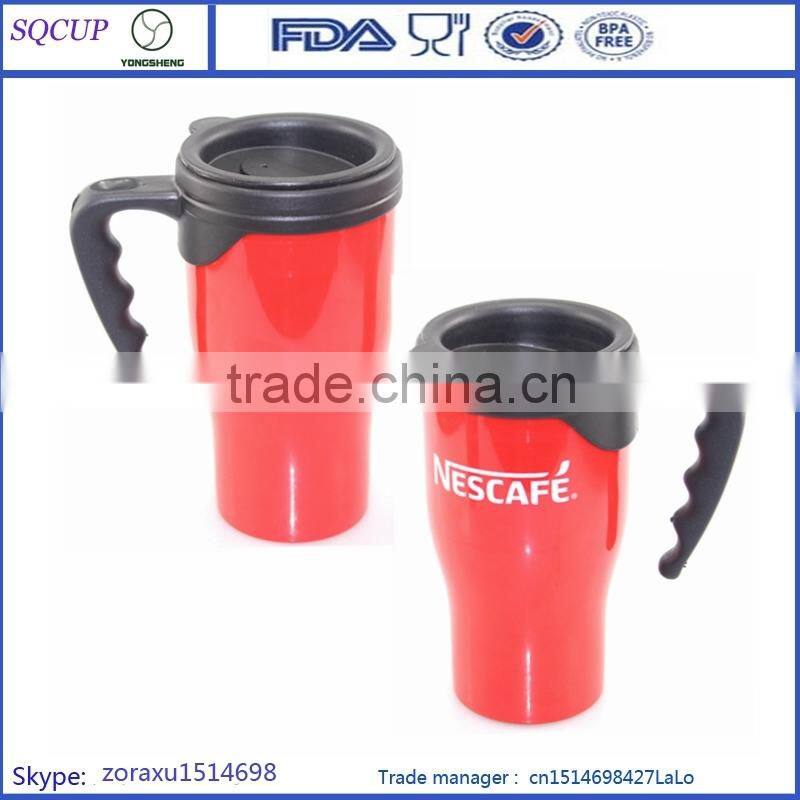 Wholesale PP Material 16oz Coffee Mug for coffee hot insulated travel drinking cup with Handle