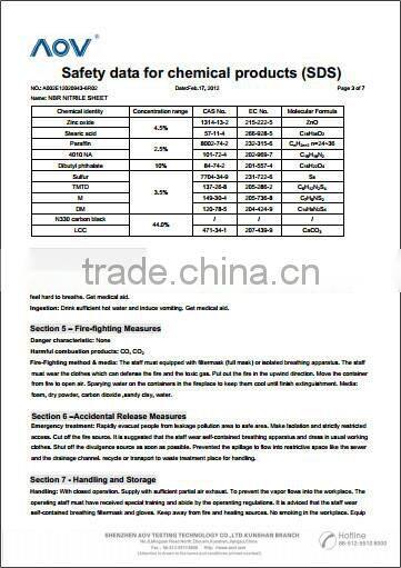 Nitrile NBR rubber sheet self adhesive one side