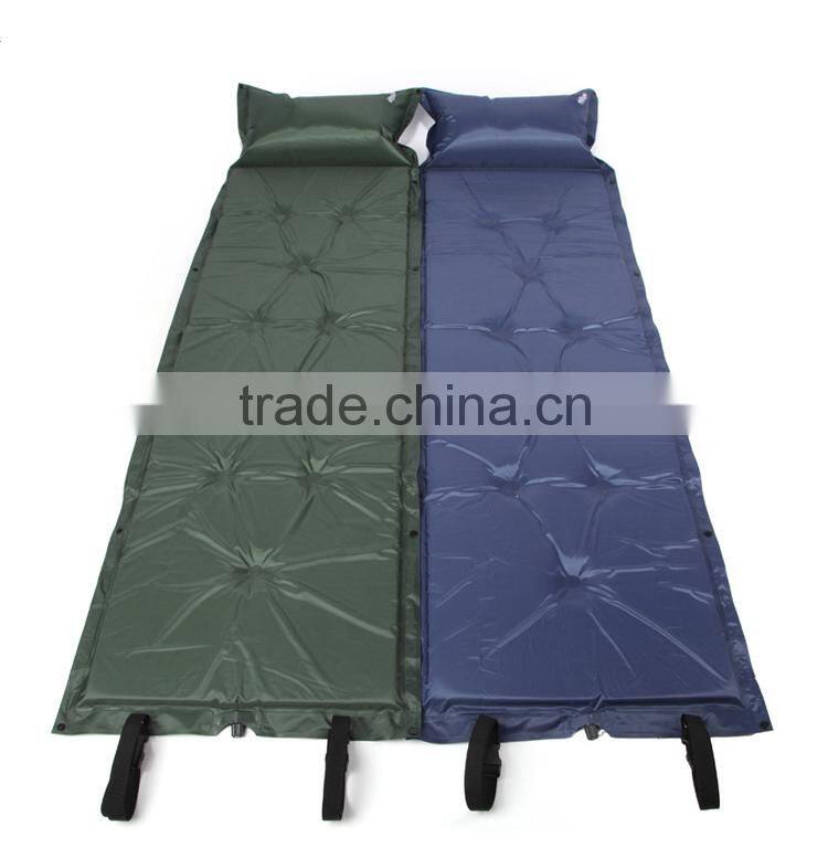 Outdoor single person damp-proof sleeping self inflating camping mattress