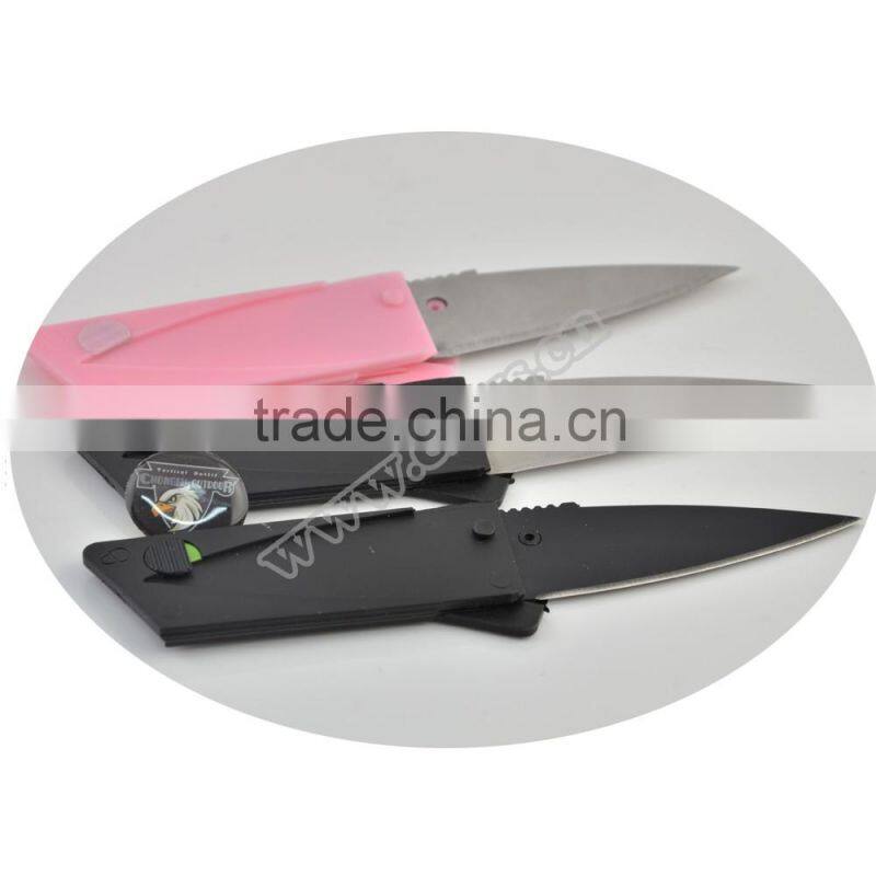 HOT!! 2016 srainless steel credit card knife for camping and hiking equipment
