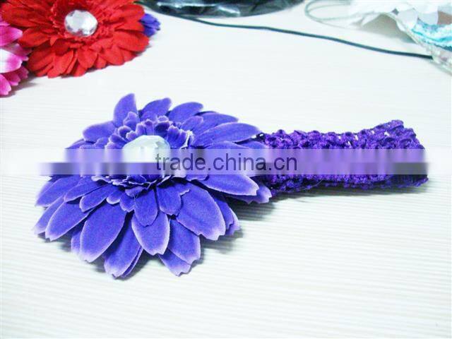 Summer daisy flowers crochet headband for DIY,clothing ornamenting